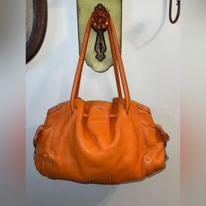 Cole Haan Village Tote. Soft, Orange Leather Bag Perfect For Summer. Beautiful!